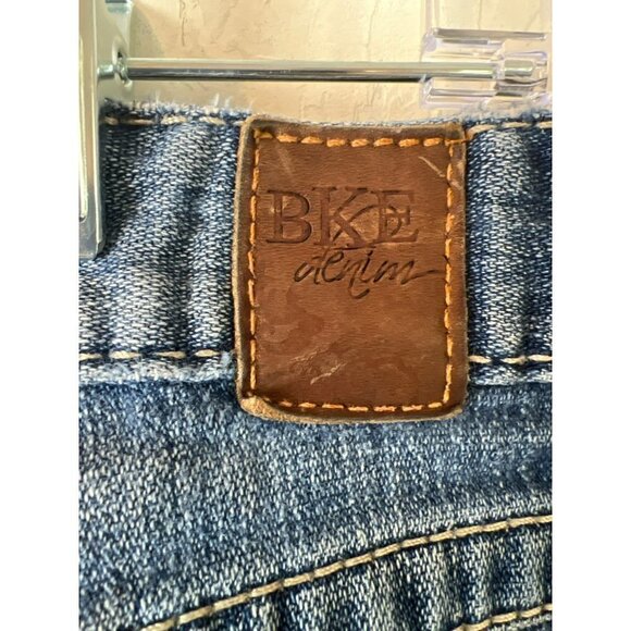 BKE Denim Sz 30 Starlite Bermuda Jean Short Flap Pockets Stretch - Picture 6 of 9
